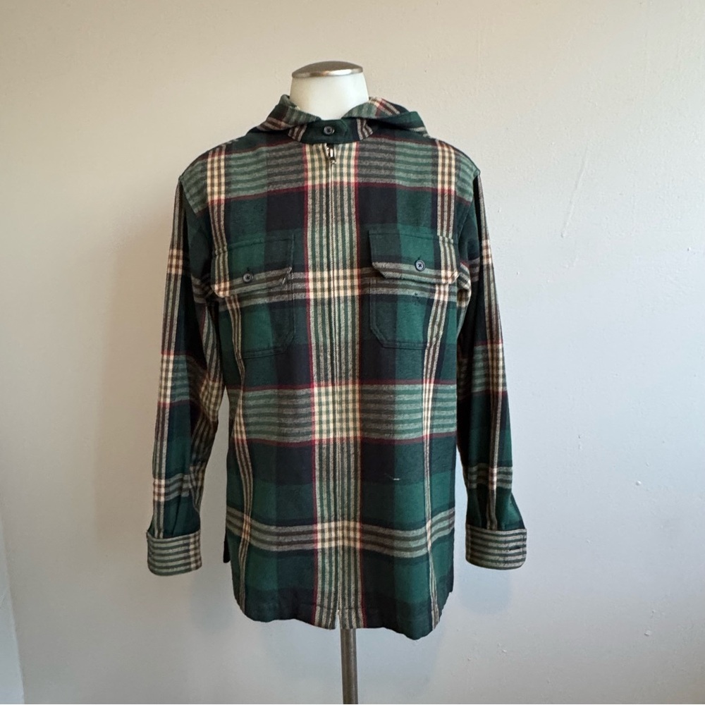 Lauren Ralph Lauren Green Plaid Jacket with Hood Preppy Size SP